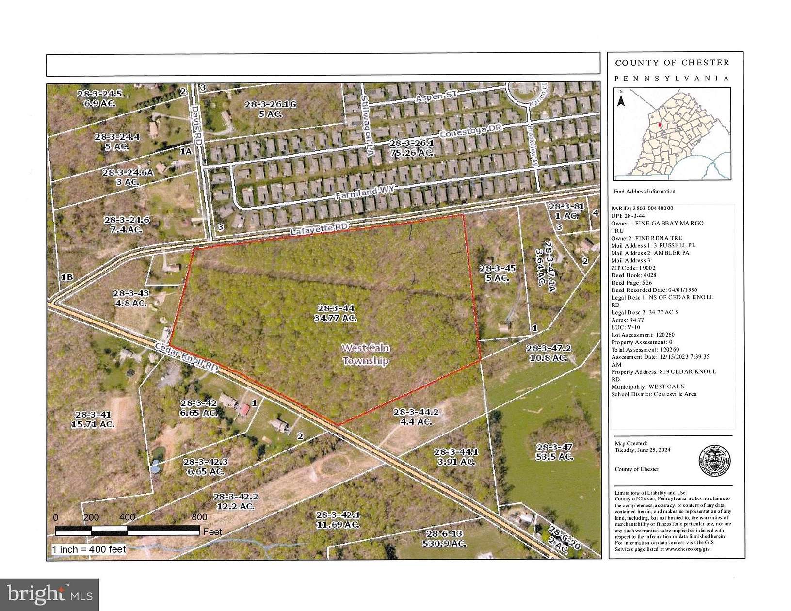 50 Acres of Agricultural Land for Sale in Coatesville, Pennsylvania