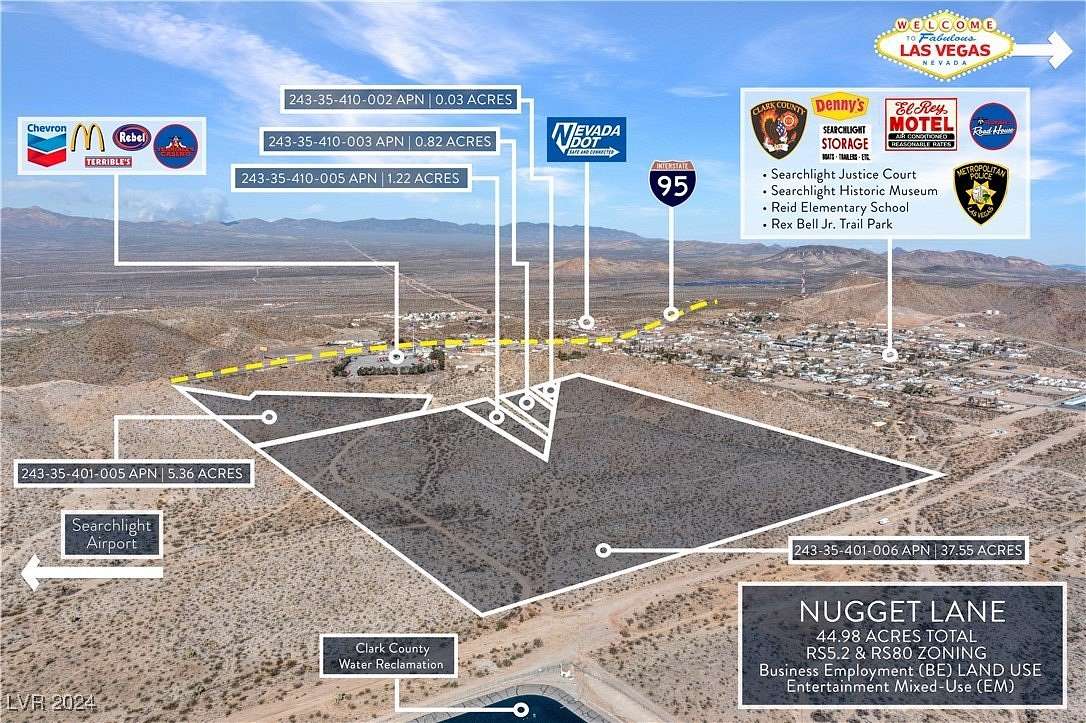 45 Acres of Land for Sale in Searchlight, Nevada