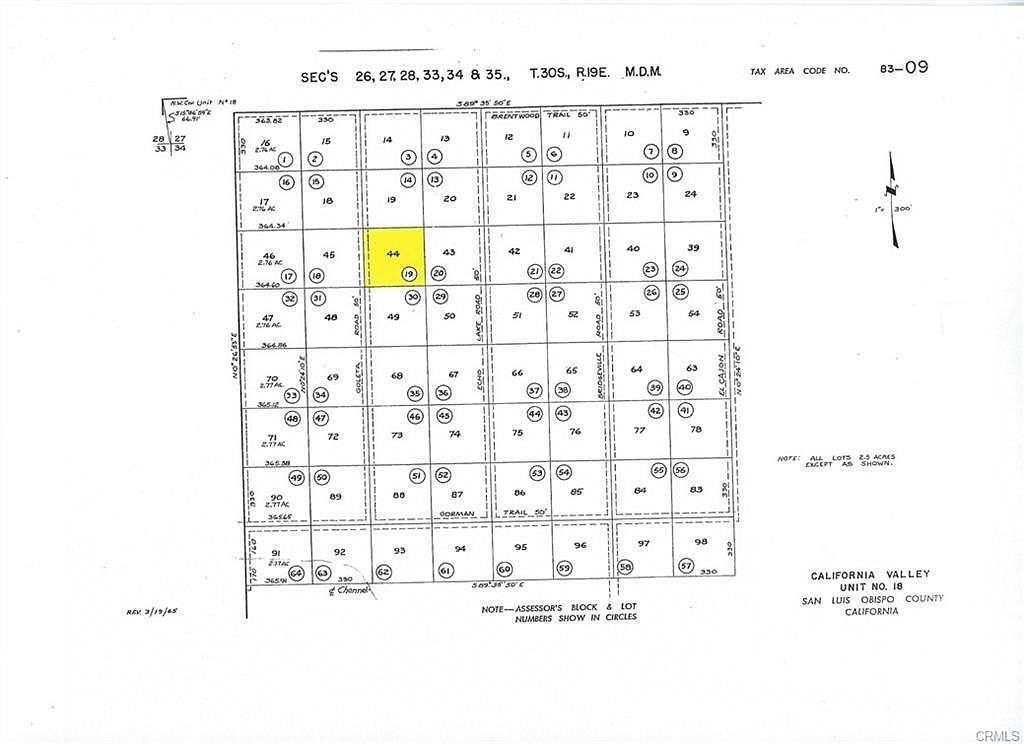 2.5 Acres of Land for Sale in California Valley, California