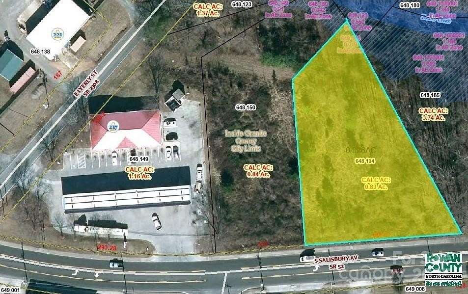 0.83 Acres of Commercial Land for Sale in Granite Quarry, North Carolina