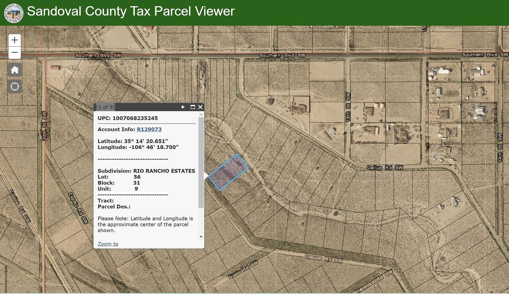 1 Acre of Land for Sale in Rio Rancho, New Mexico