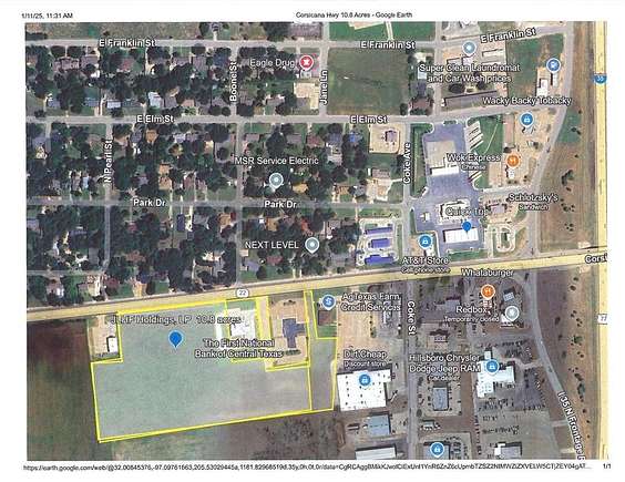 10.837 Acres of Commercial Land for Sale in Hillsboro, Texas