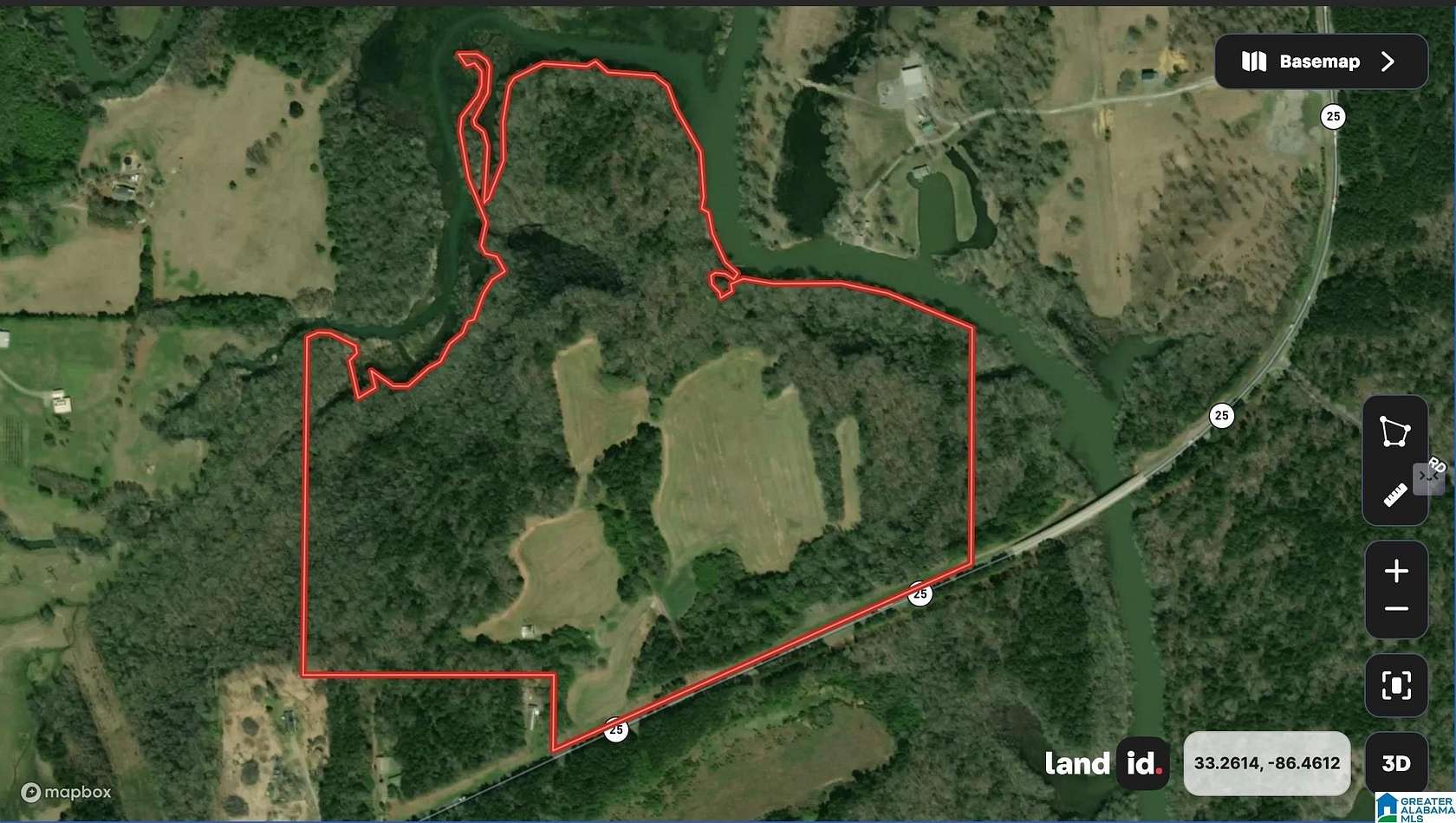 100 Acres of Land for Sale in Wilsonville, Alabama