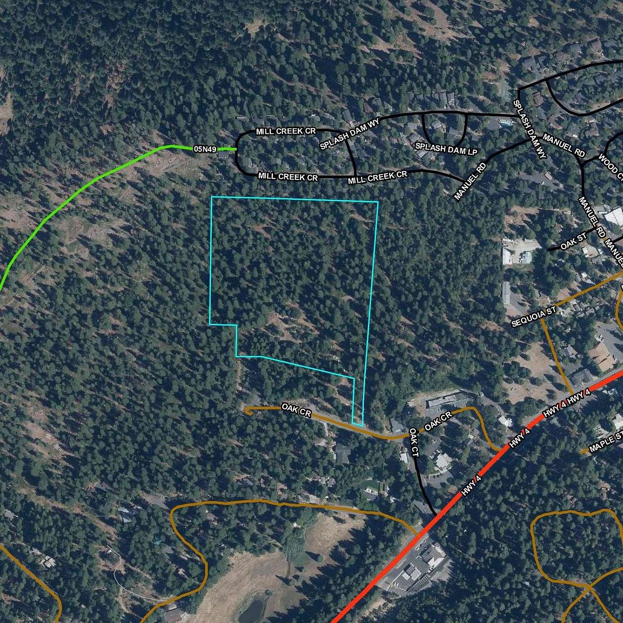 13.82 Acres of Land for Sale in Arnold, California