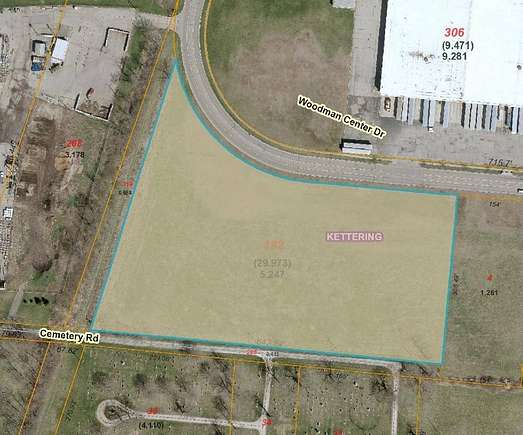 5.25 Acres of Commercial Land for Auction in Kettering, Ohio