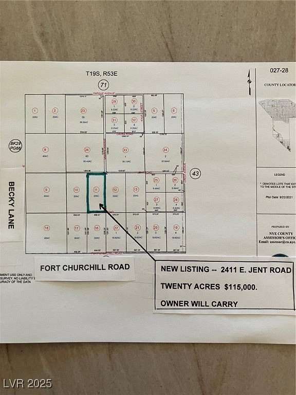 20 Acres of Land for Sale in Pahrump, Nevada