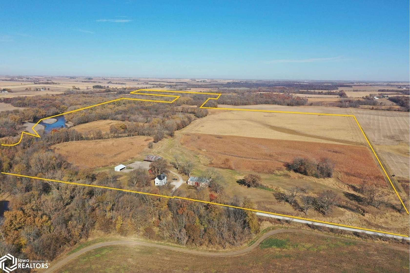 168.36 Acres of Land with Home for Sale in Plainfield, Iowa