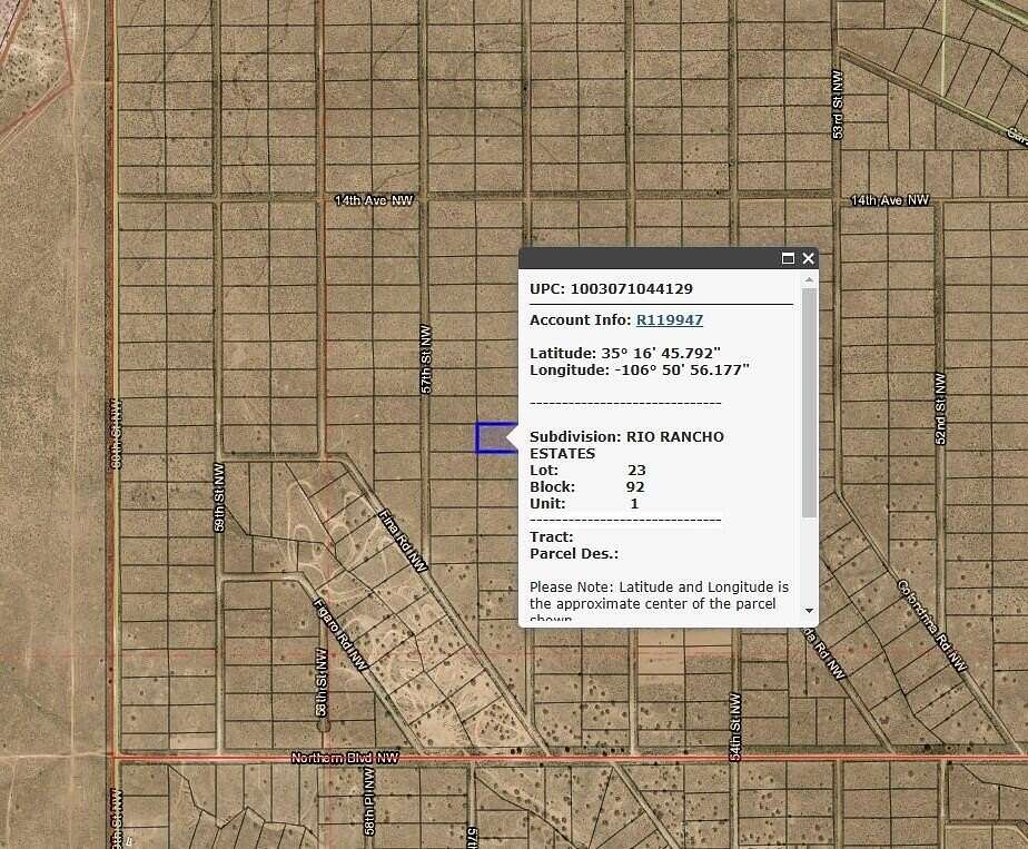 1 Acre of Land for Sale in Rio Rancho, New Mexico