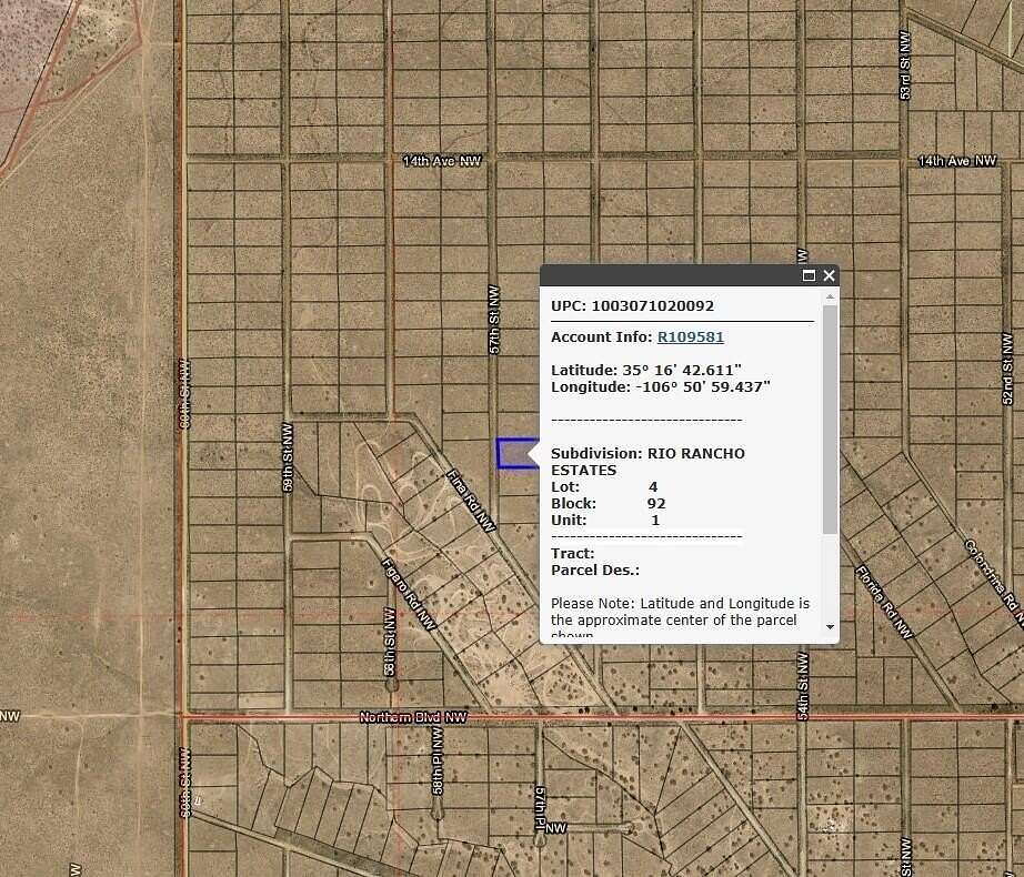 1 Acre of Land for Sale in Rio Rancho, New Mexico