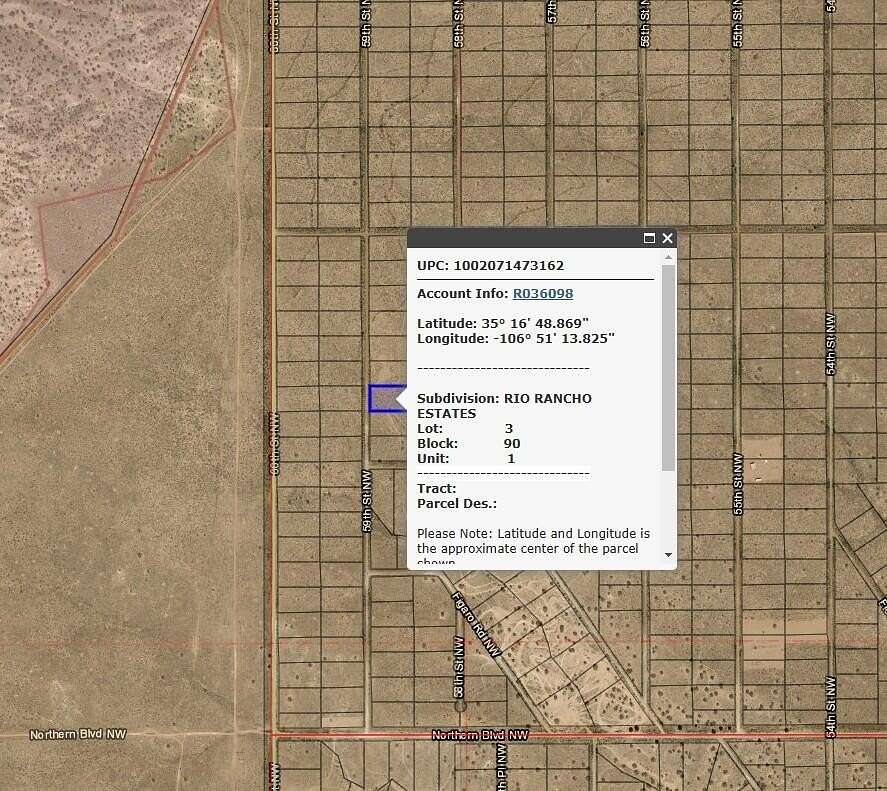 1 Acre of Land for Sale in Rio Rancho, New Mexico