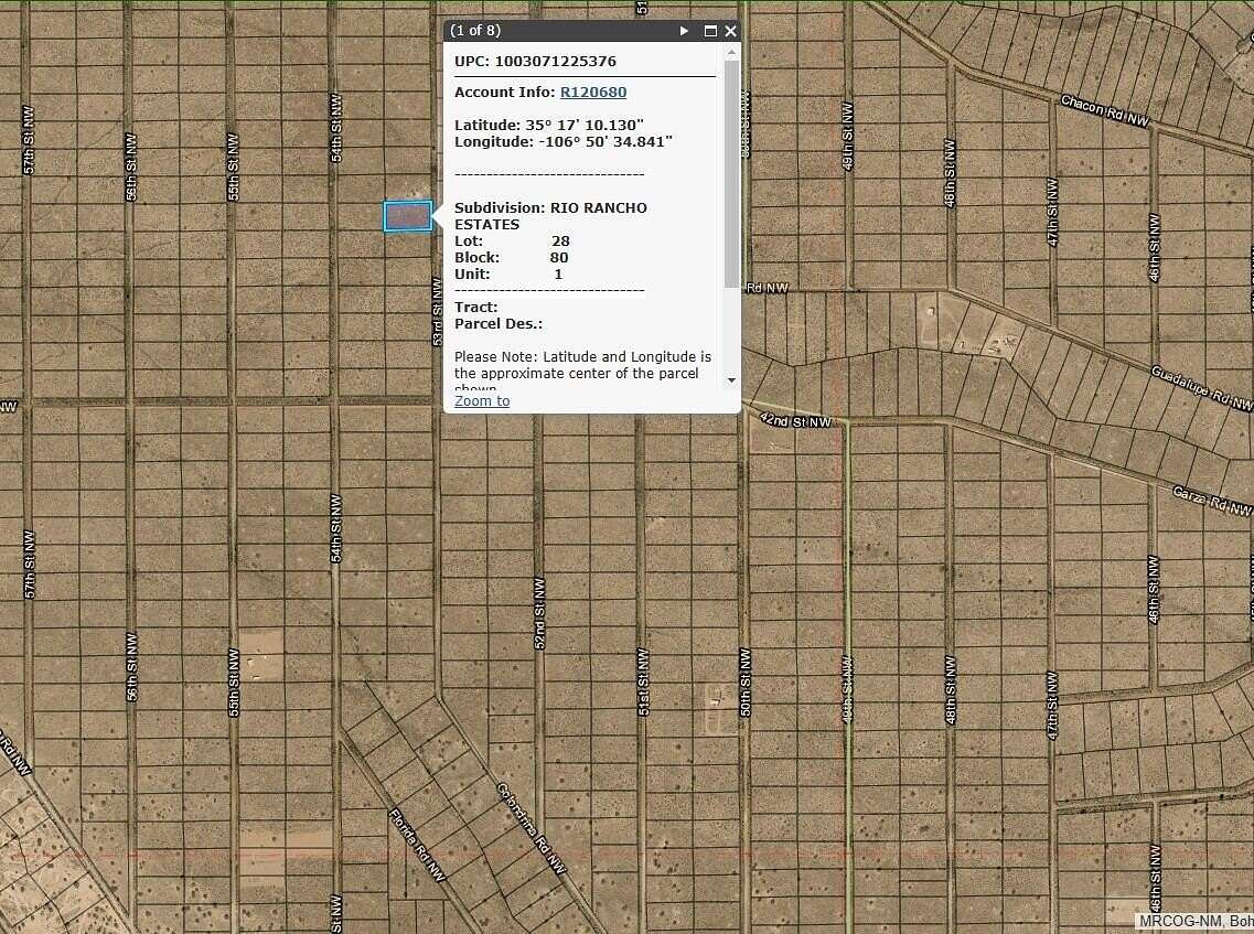 1 Acre of Land for Sale in Rio Rancho, New Mexico