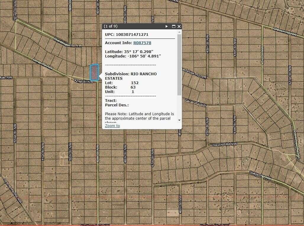 1.1 Acres of Land for Sale in Rio Rancho, New Mexico