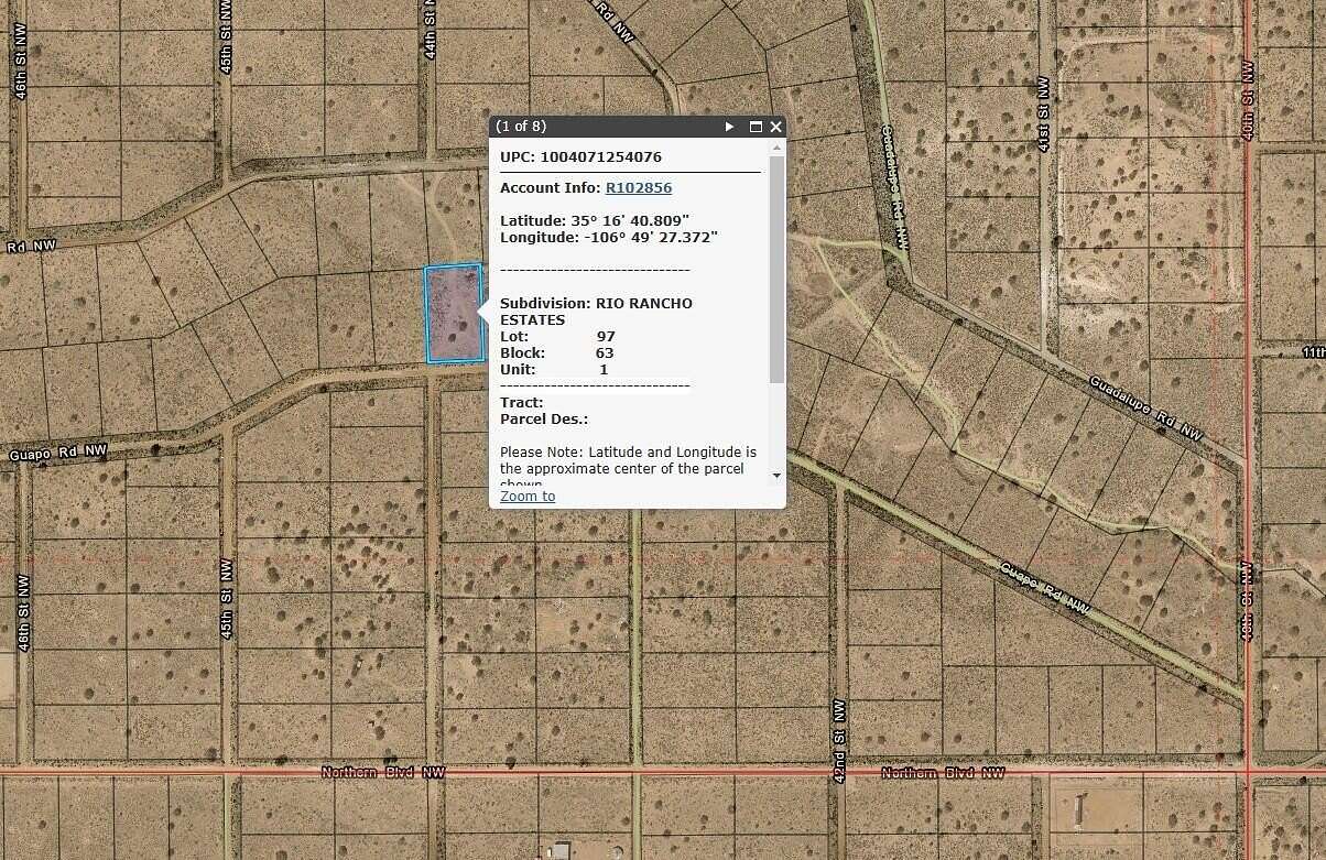 1 Acre of Land for Sale in Rio Rancho, New Mexico