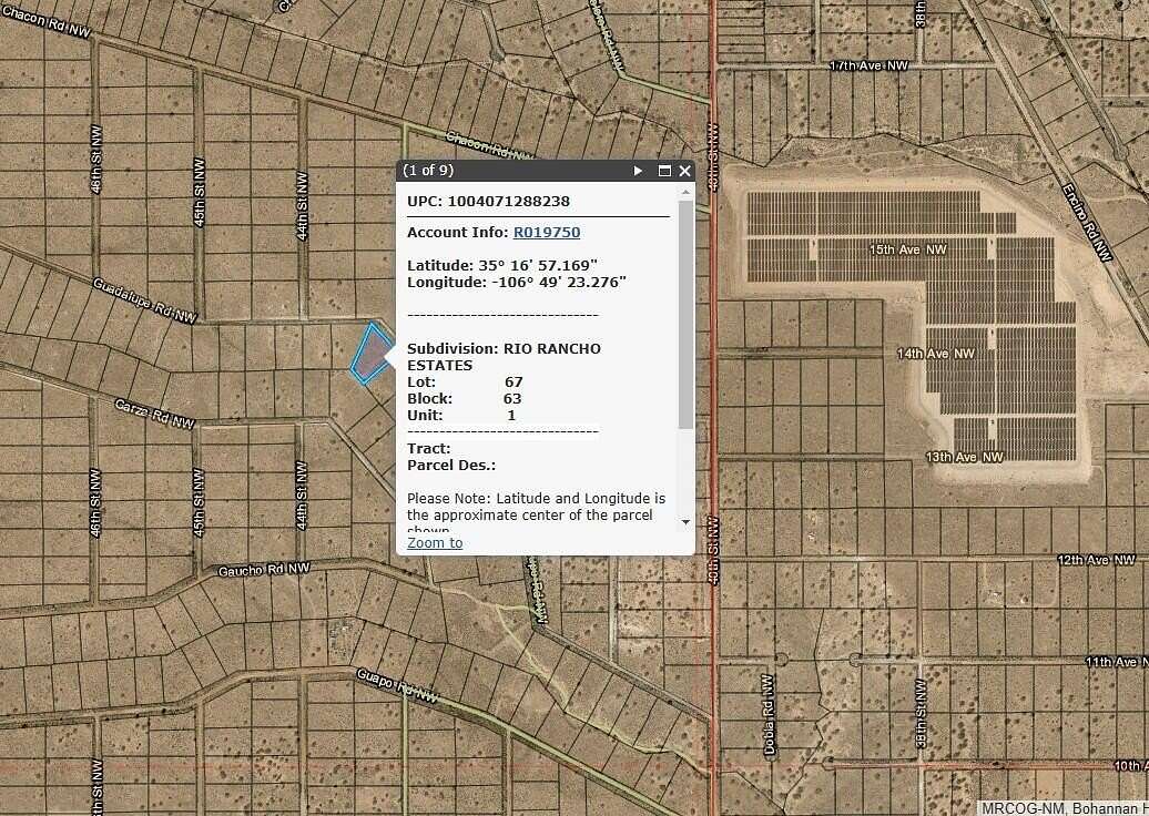 1.1 Acres of Land for Sale in Rio Rancho, New Mexico