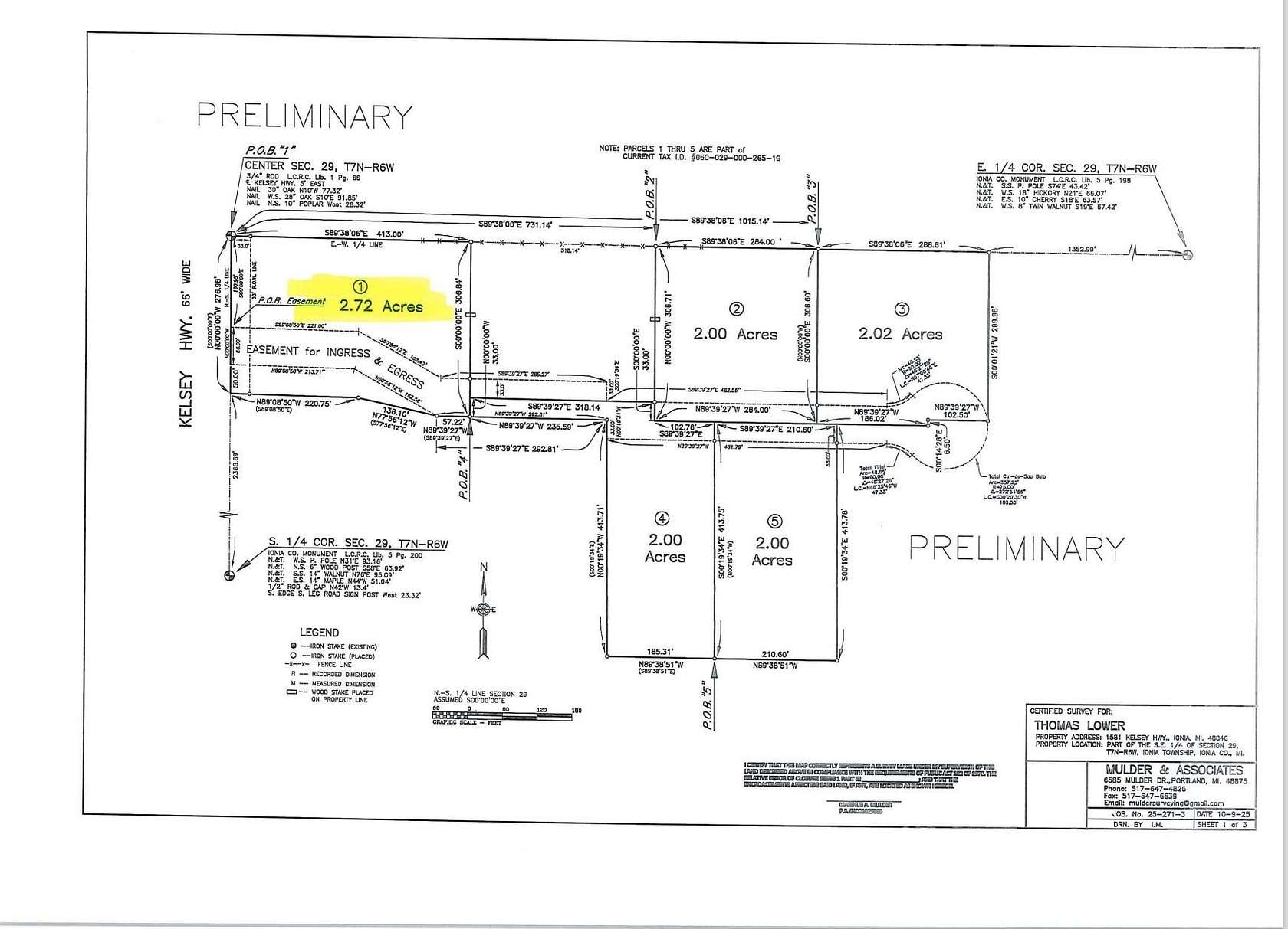 2.72 Acres of Land for Sale in Ionia, Michigan