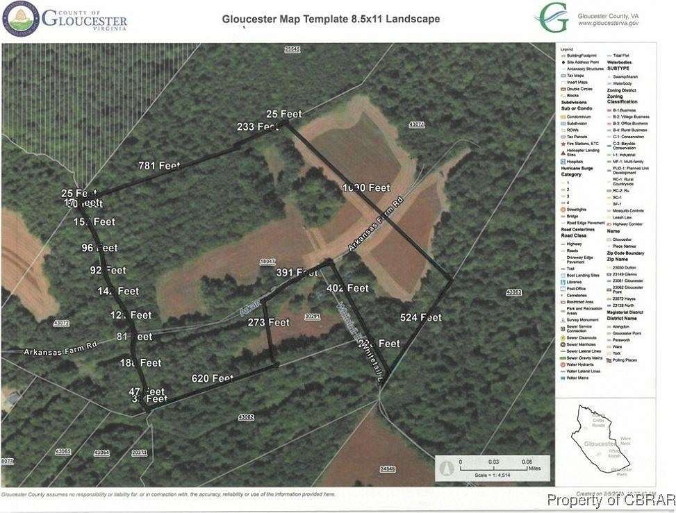 32 Acres of Agricultural Land for Sale in Gloucester, Virginia