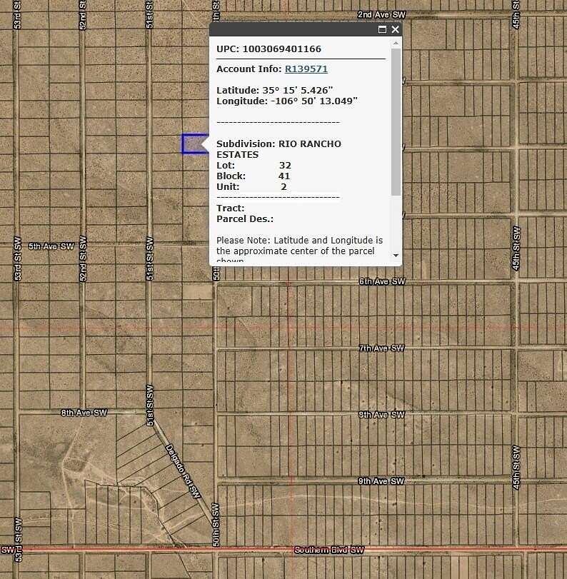 1 Acre of Land for Sale in Rio Rancho, New Mexico