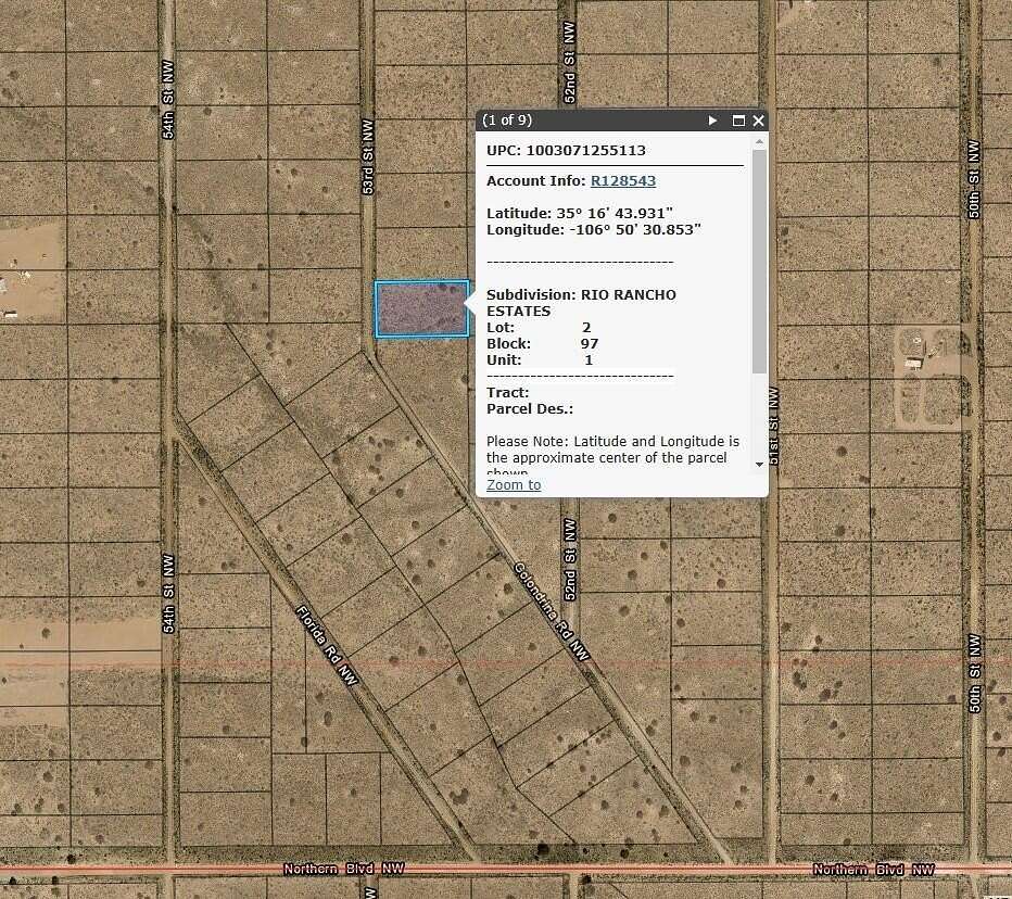 1 Acre of Land for Sale in Rio Rancho, New Mexico