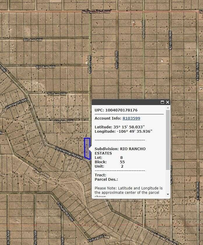 1.1 Acres of Land for Sale in Rio Rancho, New Mexico