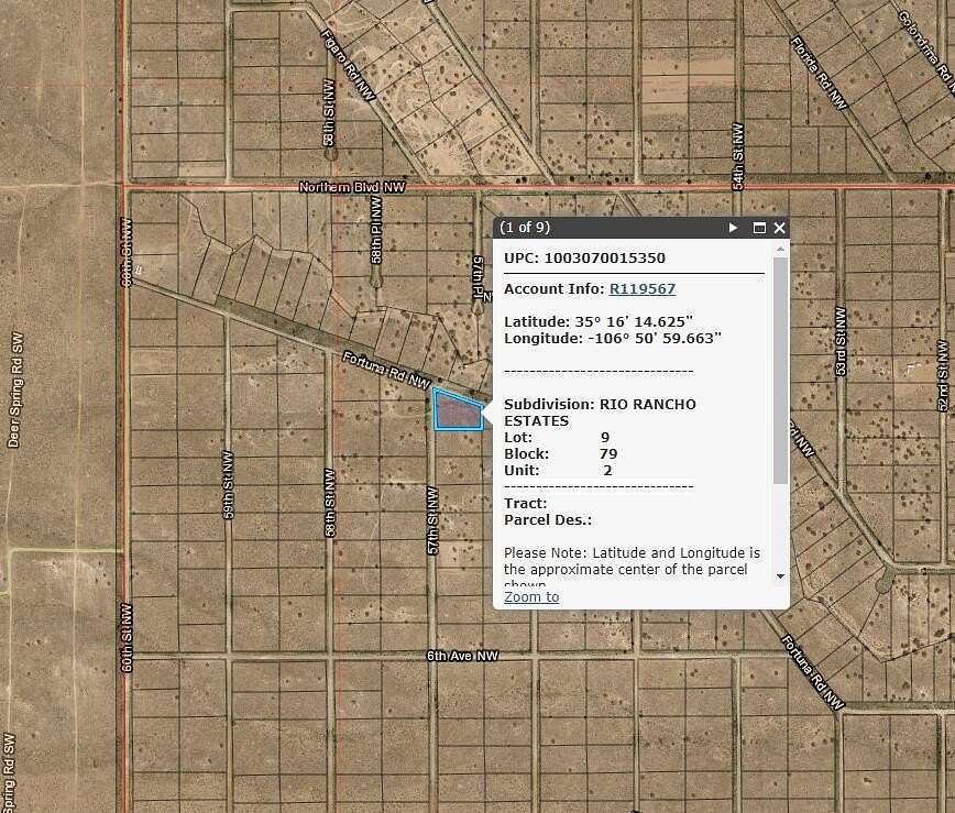 1.1 Acres of Land for Sale in Rio Rancho, New Mexico