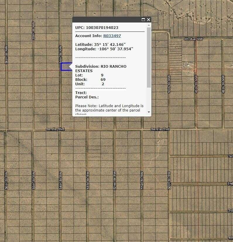 1 Acre of Land for Sale in Rio Rancho, New Mexico