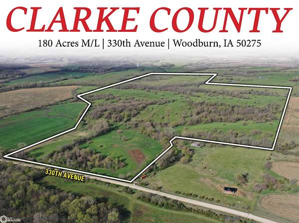 180 Acres of Recreational Land & Farm for Sale in Woodburn, Iowa