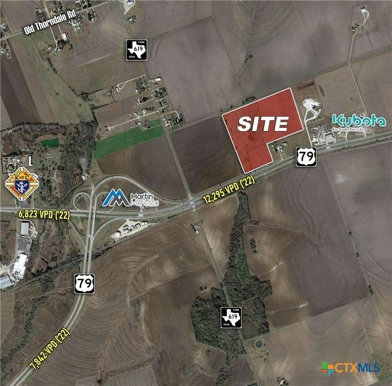 42 Acres of Commercial Land for Lease in Thrall, Texas