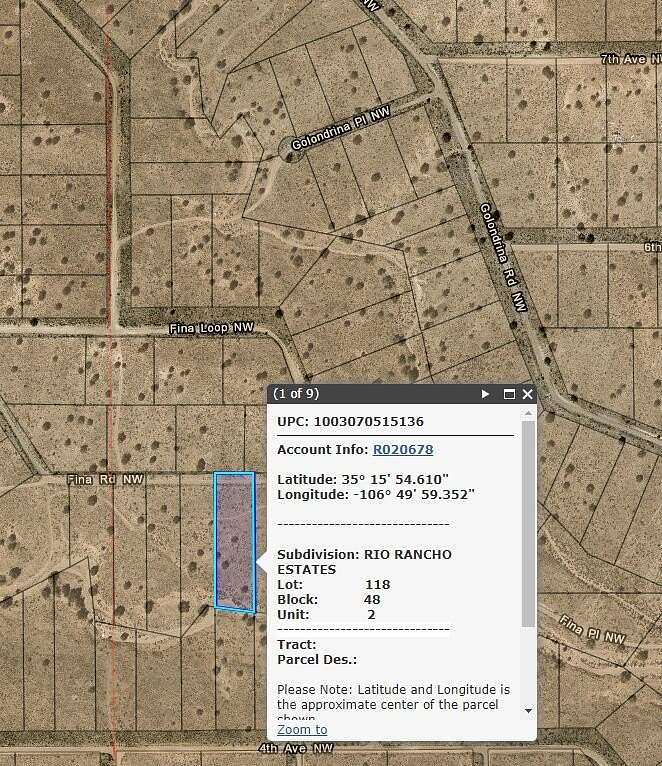 1.1 Acres of Land for Sale in Rio Rancho, New Mexico