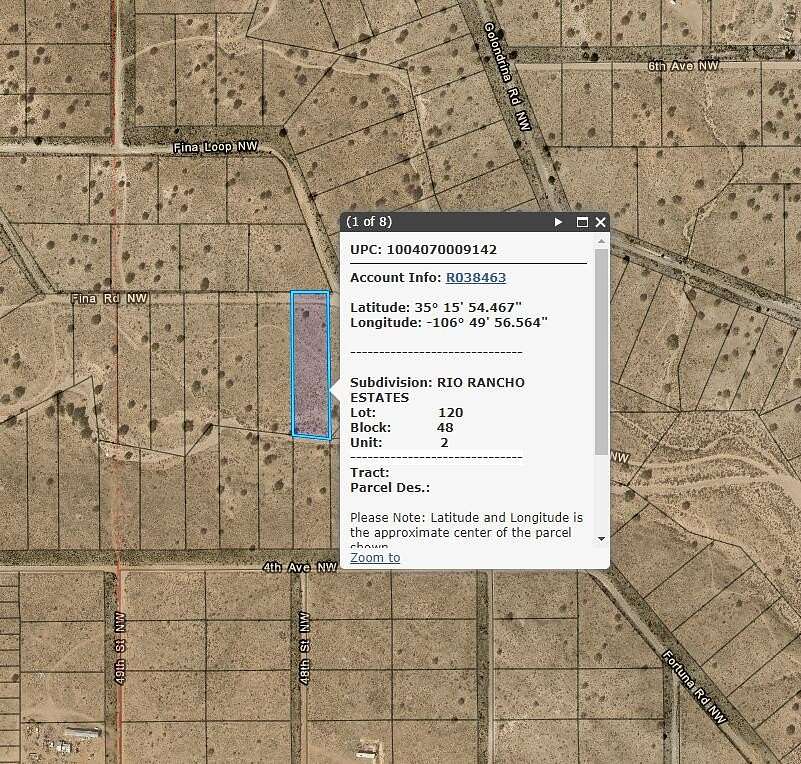 1.1 Acres of Land for Sale in Rio Rancho, New Mexico