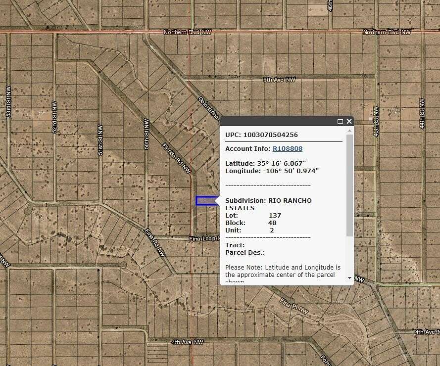 1.1 Acres of Land for Sale in Rio Rancho, New Mexico