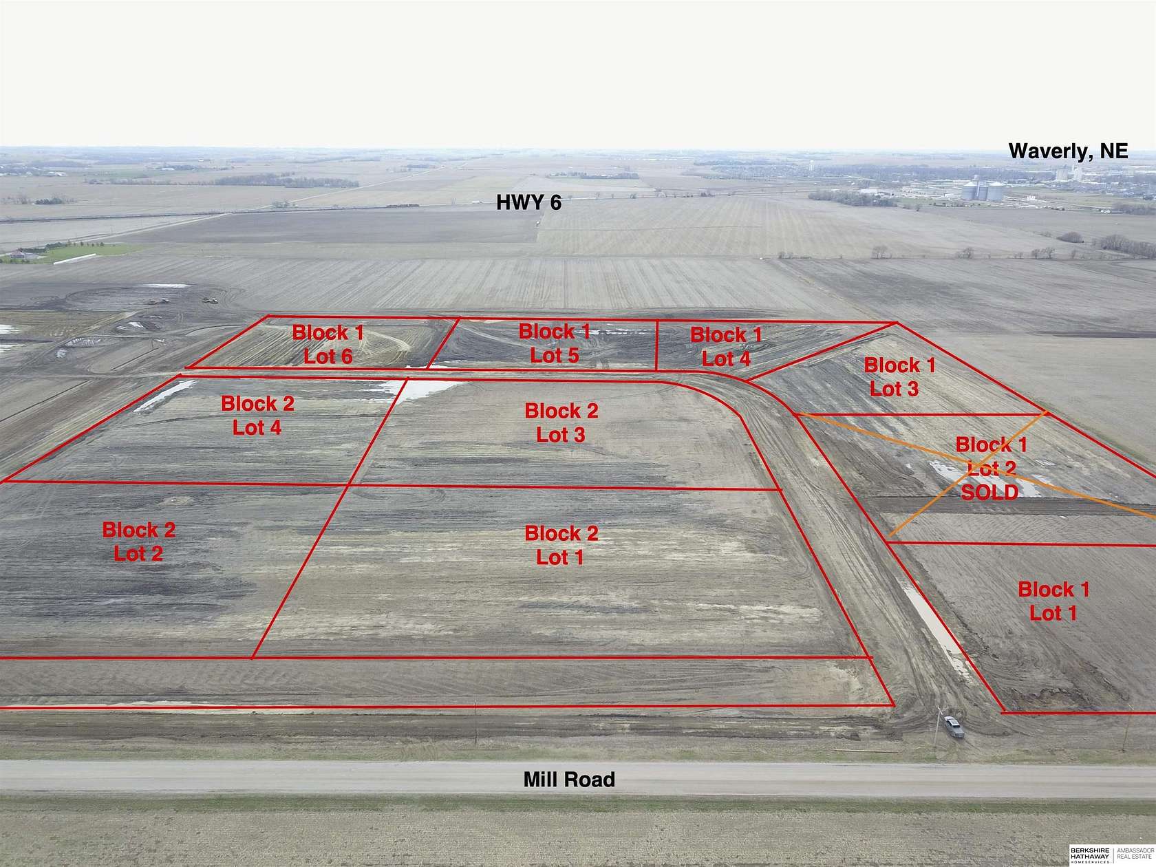 4 Acres of Commercial Land for Sale in Waverly, Nebraska