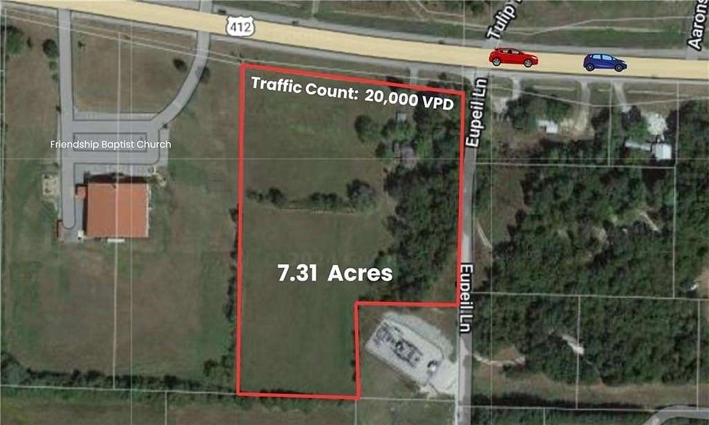 7.3 Acres of Commercial Land for Sale in Springdale, Arkansas