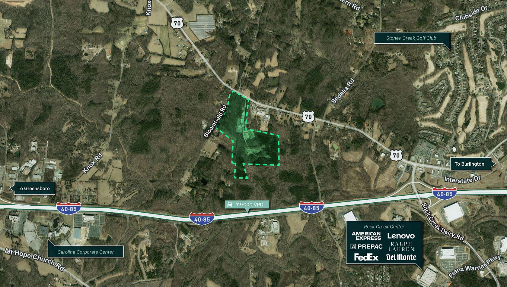 70.3 Acres of Land for Sale in Gibsonville, North Carolina