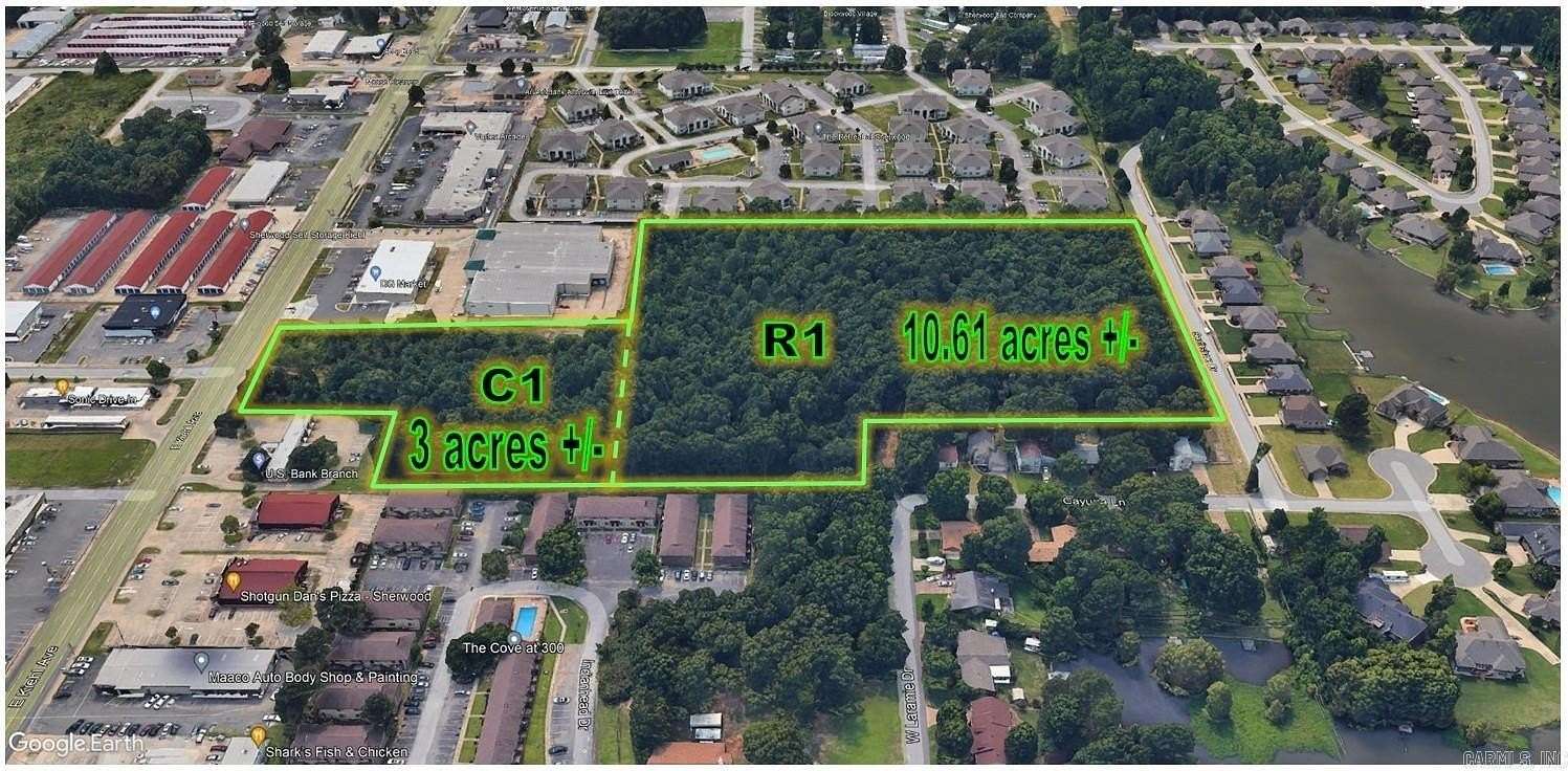 13.6 Acres of Mixed-Use Land for Sale in Sherwood, Arkansas