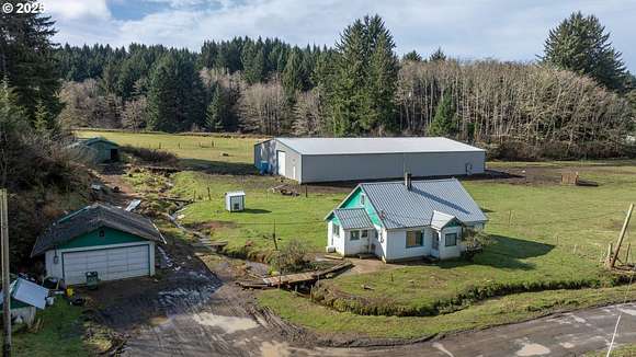 6.75 Acres of Residential Land with Home for Sale in Coos Bay, Oregon