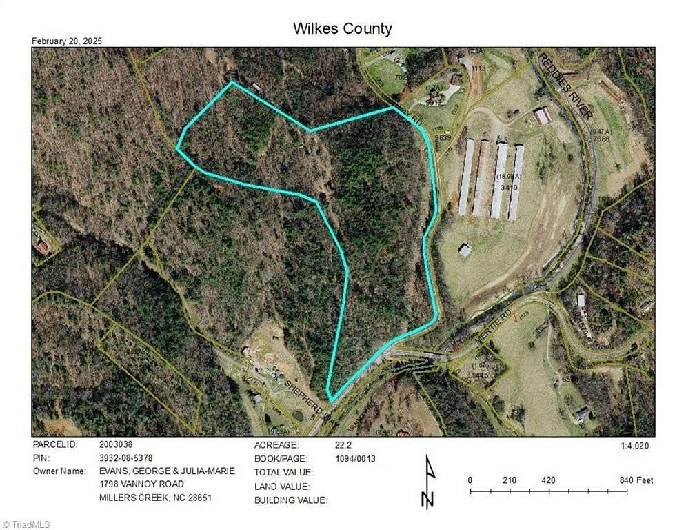 22.2 Acres of Recreational Land for Sale in Millers Creek, North Carolina