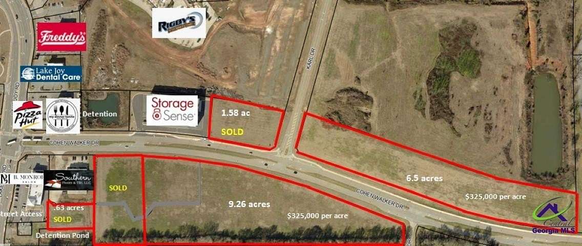 9.26 Acres of Commercial Land for Sale in Warner Robins, Georgia