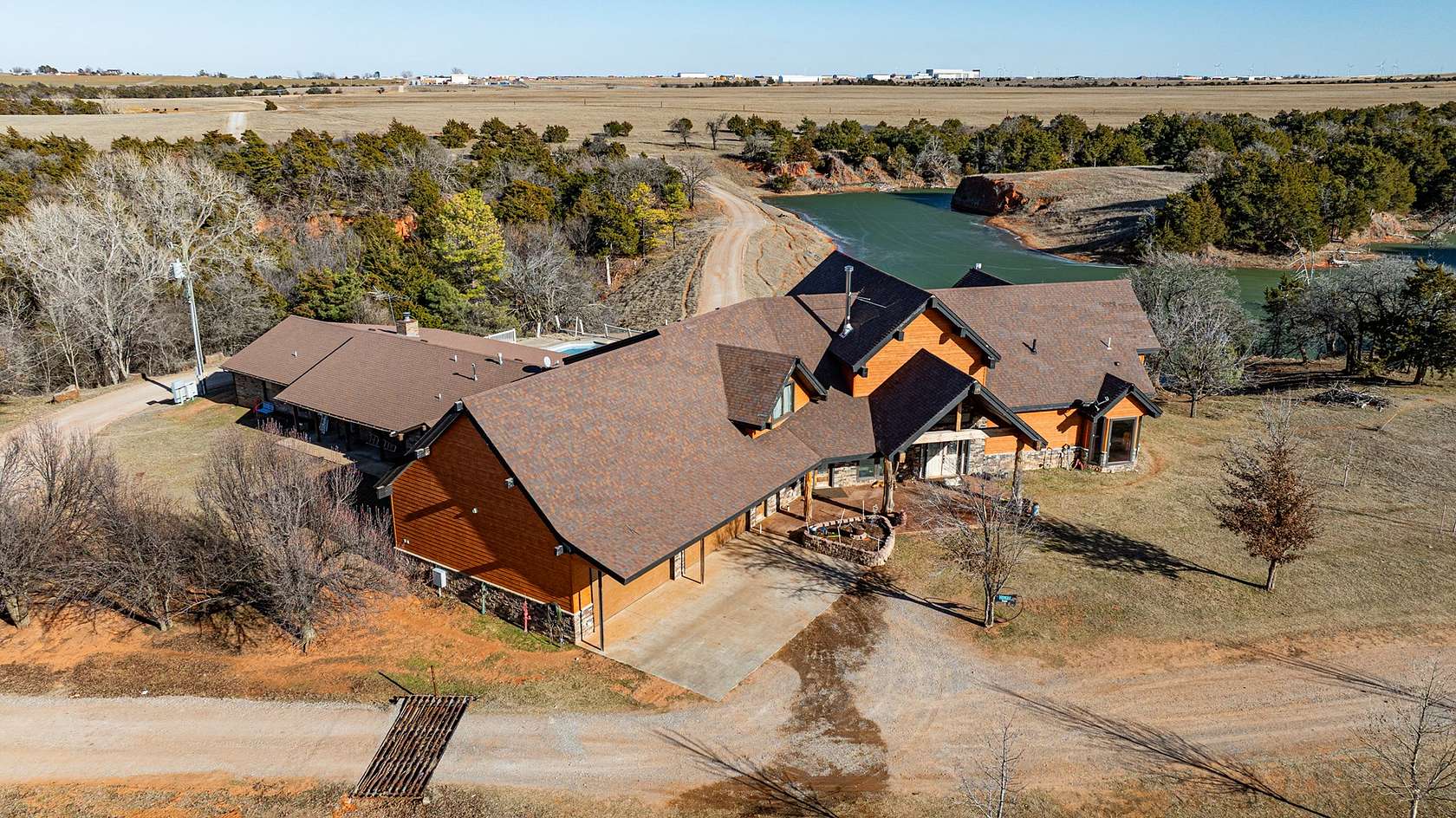 550 Acres of Land with Home for Sale in Hinton, Oklahoma