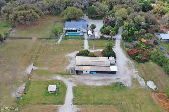 9.65 Acres of Land with Home for Sale in Alva, Florida