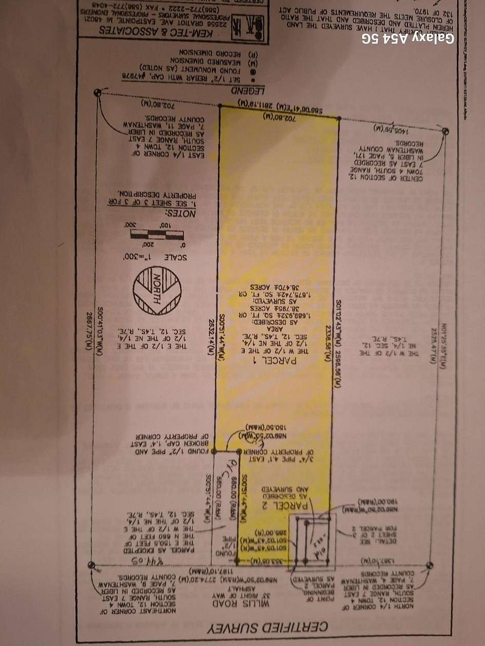 38.8 Acres of Land for Sale in Willis, Michigan