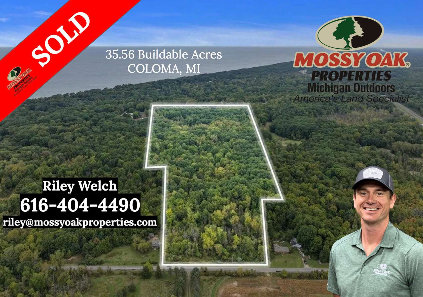 35 Acres of Recreational Land for Sale in Coloma, Michigan