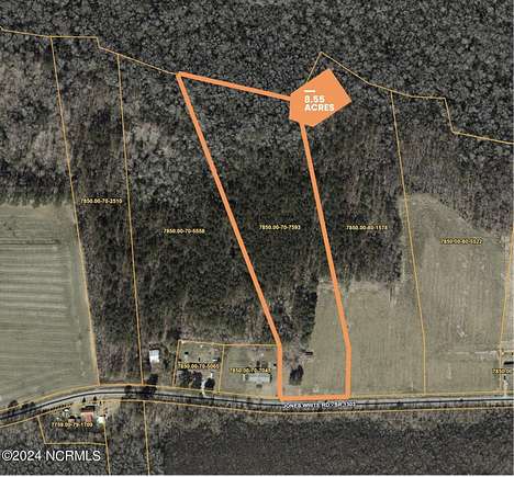 8.55 Acres of Land for Sale in Roper, North Carolina