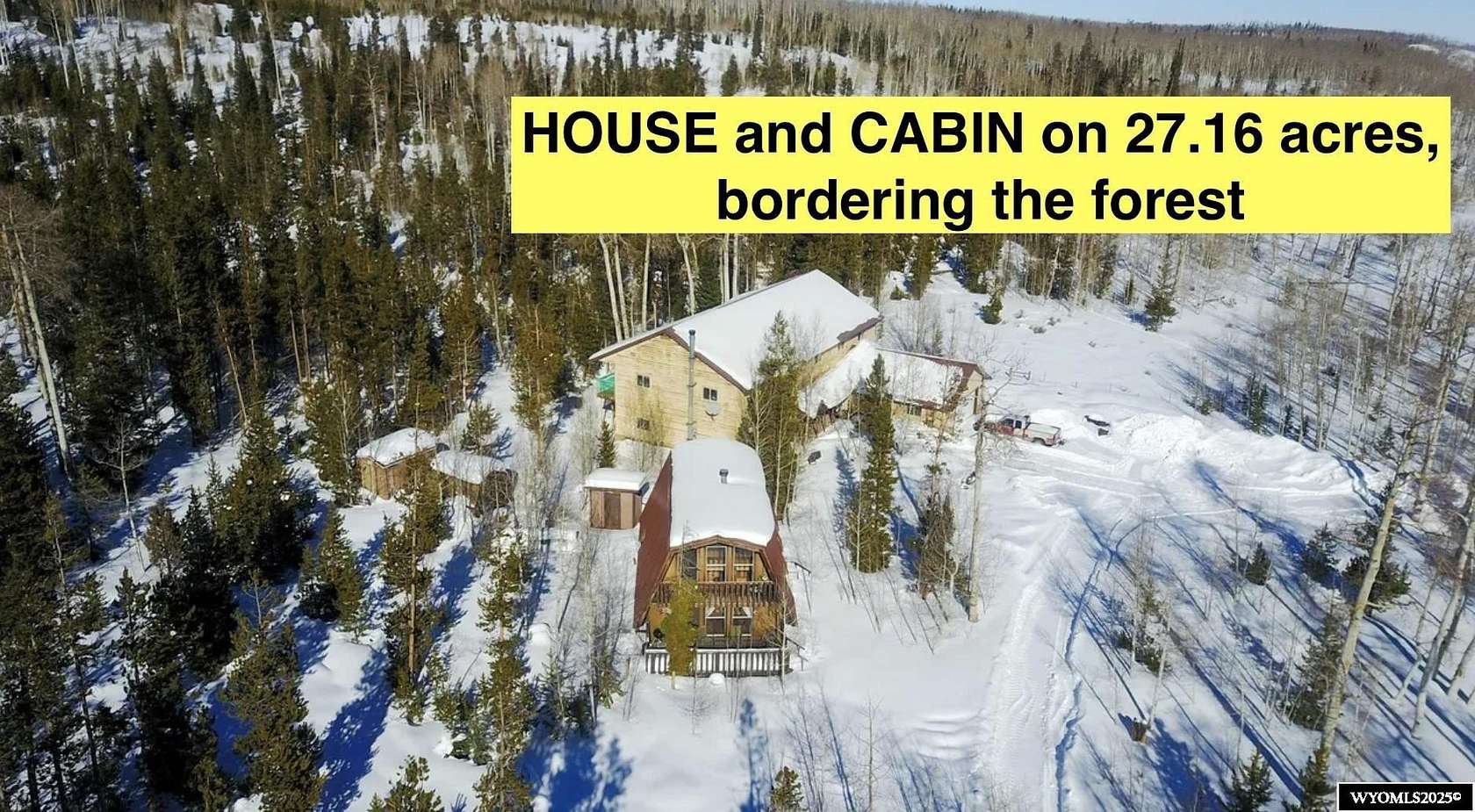 27.2 Acres of Recreational Land with Home for Sale in Robertson, Wyoming