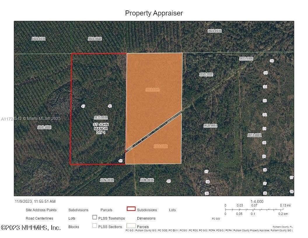 19.9 Acres of Recreational Land for Sale in Palatka, Florida