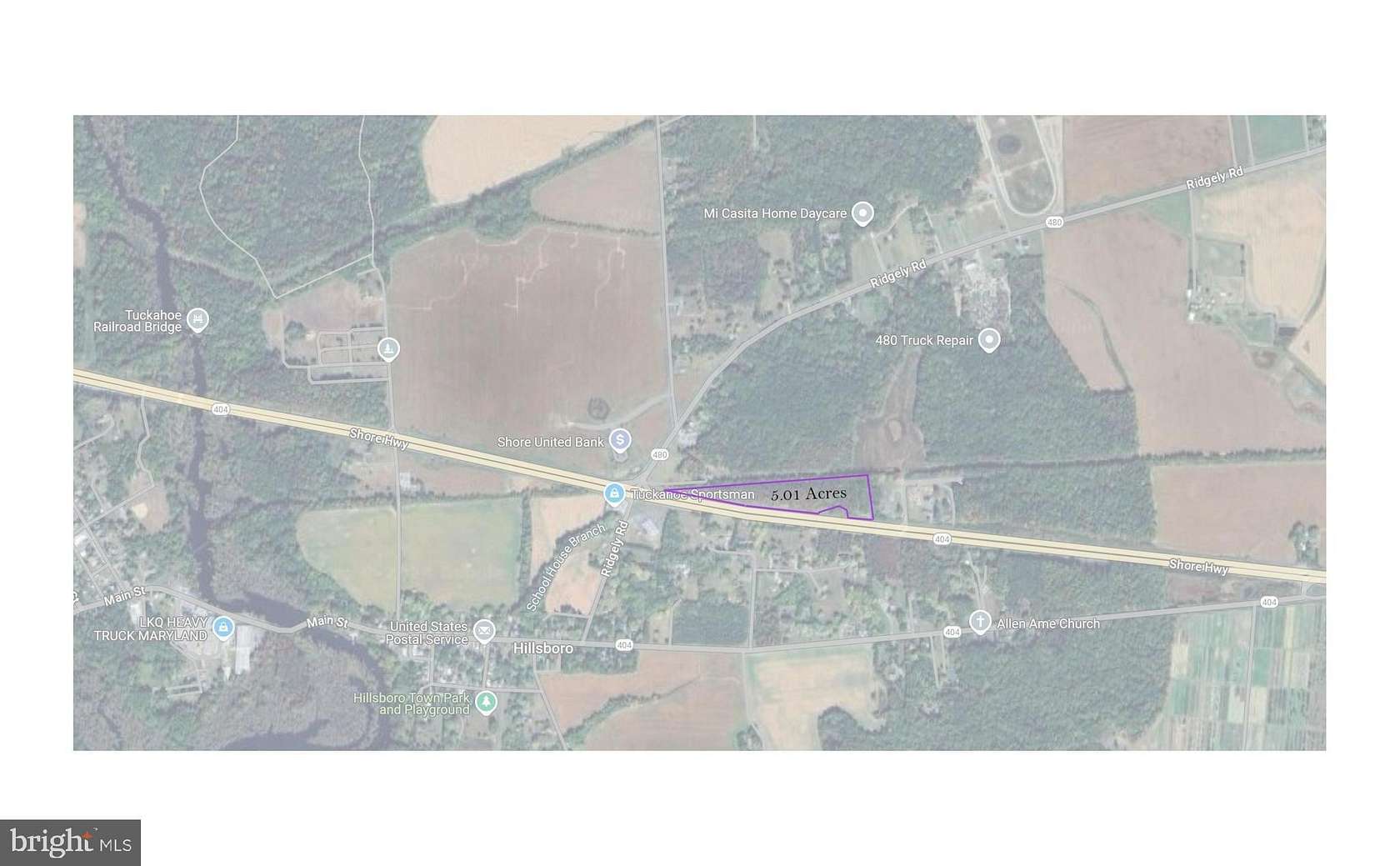 5 Acres of Mixed-Use Land for Lease in Hillsboro, Maryland