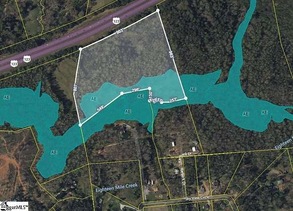 17.79 Acres of Land for Sale in Liberty, South Carolina