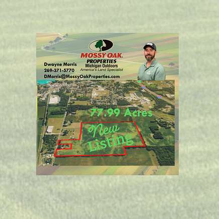 77.99 Acres of Recreational Land & Farm for Sale in Coloma, Michigan