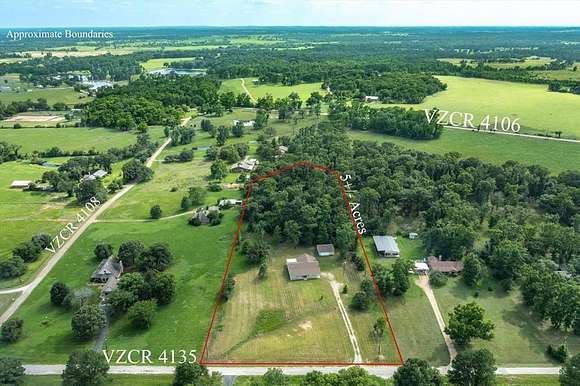 5.018 Acres of Residential Land with Home for Sale in Canton, Texas