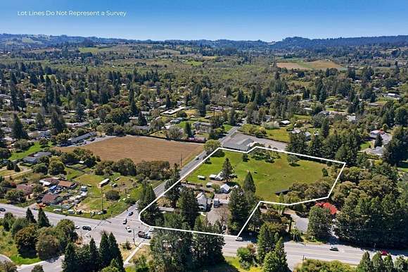 5.28 Acres of Residential Land with Home for Sale in Sebastopol, California