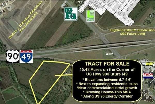 15.4 Acres of Land for Sale in Gray, Louisiana
